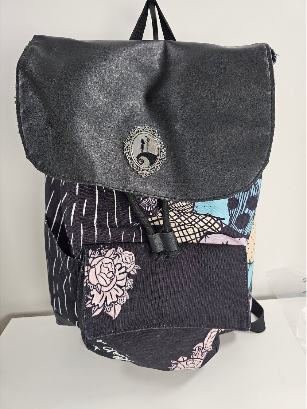 Bioworld Disney The Nightmare Before Christmas Jack & Sally Patchwork Backpack